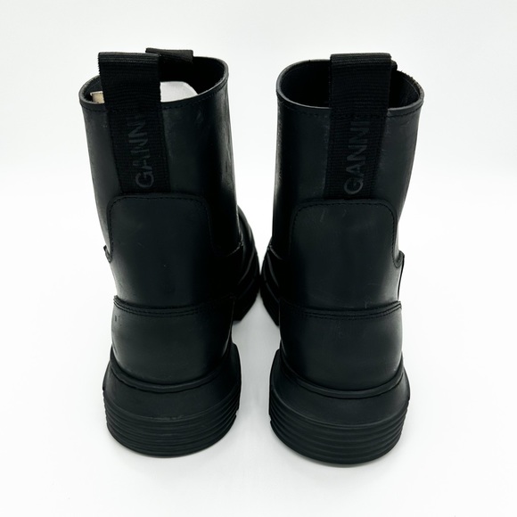 GANNI Black Rubber Ankle Boots - Picture 5 of 7